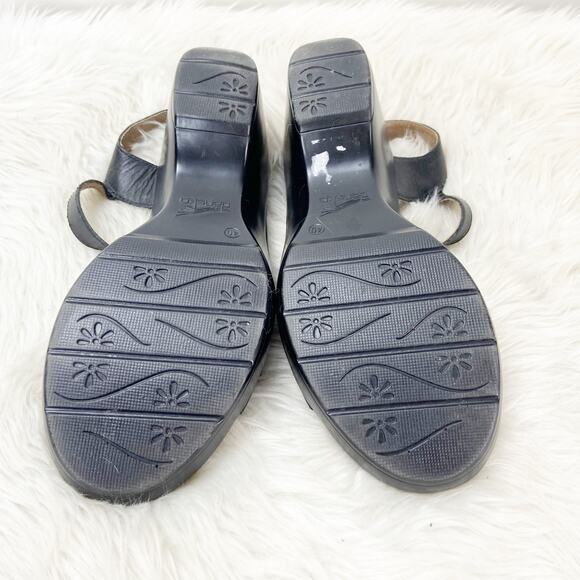 Dankso 40 EU 10 US Womens Black Leather Joanie Ankle Strap Comfort Sandals - Picture 10 of 11